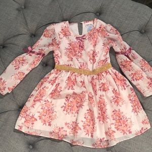 Girls Little Lass floral dress